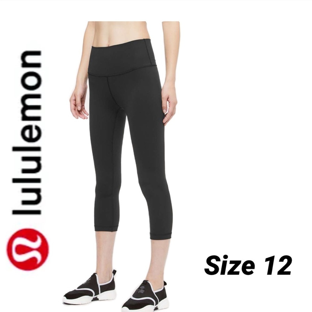 Lululemon Wunder Under Crop (Hi-Rise) *Full-On Luxtreme 21" size 12| black​​